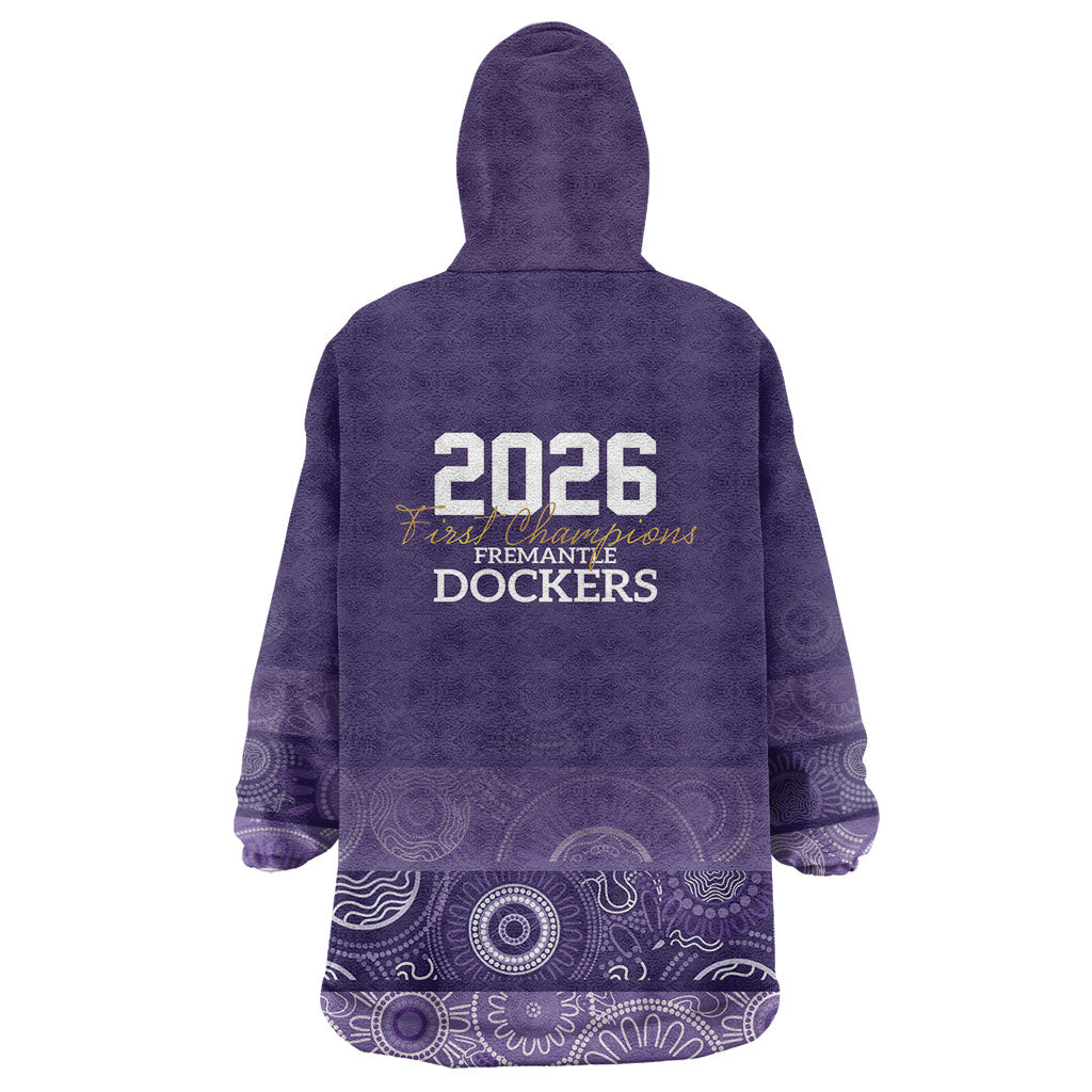 Fremantle Dockers Premiers 2026 Wearable Blanket Hoodie First Championship