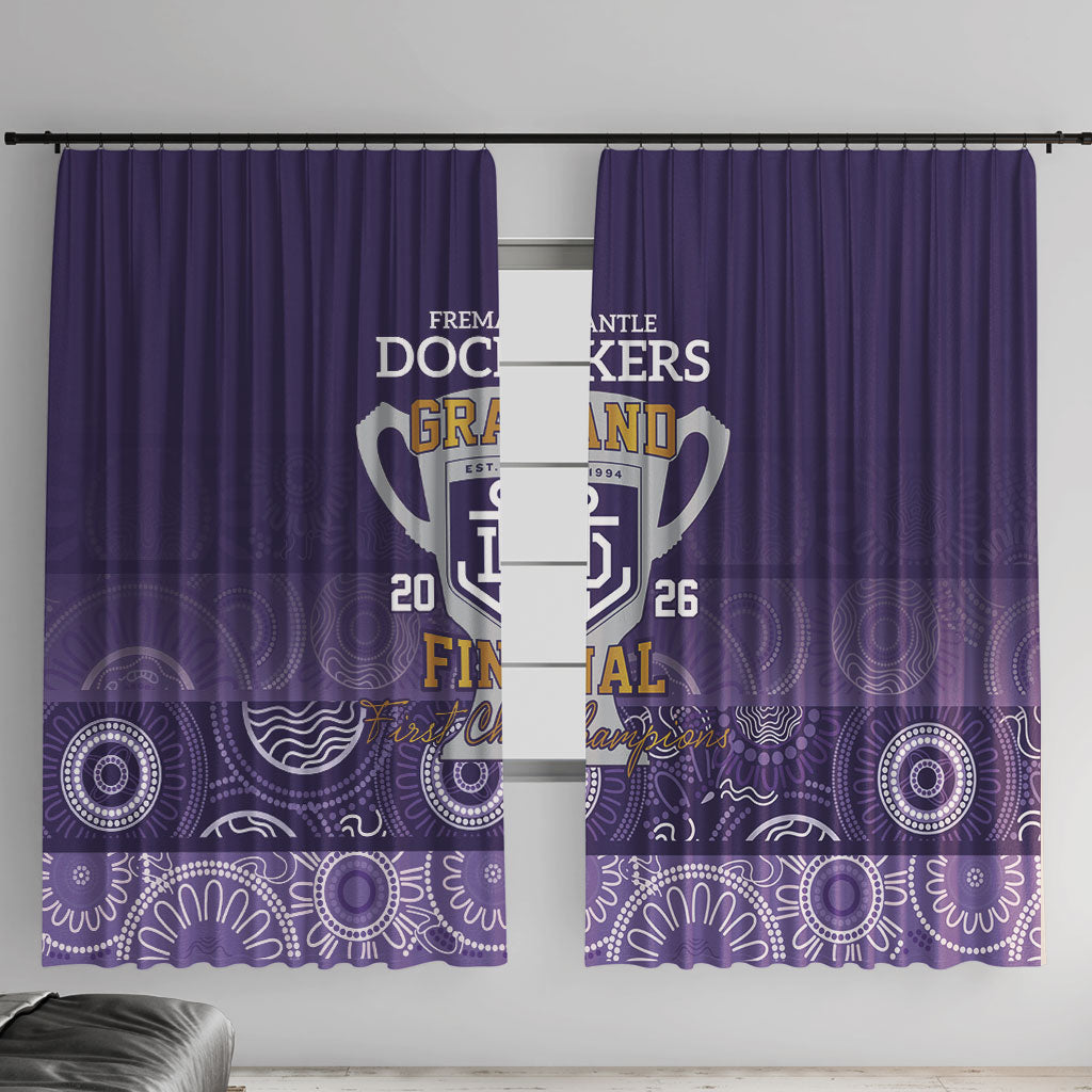 Fremantle Dockers Premiers 2026 Window Curtain First Championship