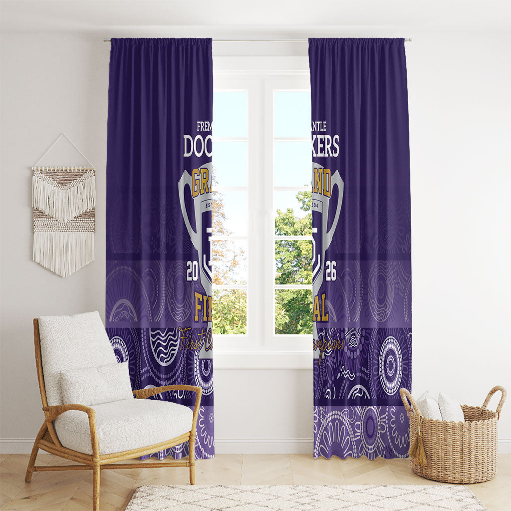 Fremantle Dockers Premiers 2026 Window Curtain First Championship