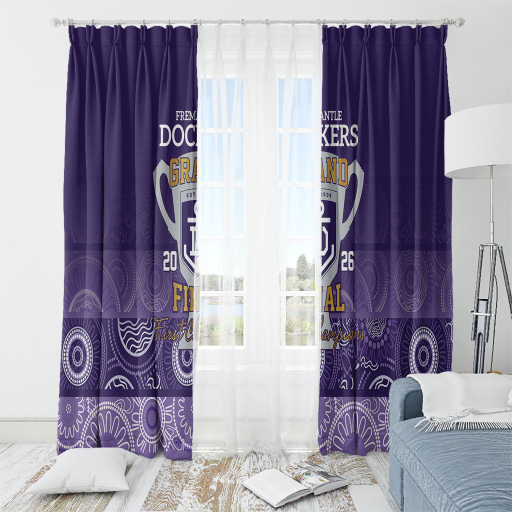 Fremantle Dockers Premiers 2026 Window Curtain First Championship
