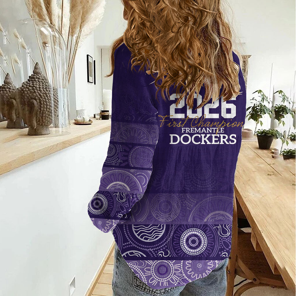 Fremantle Dockers Premiers 2026 Women Casual Shirt First Championship