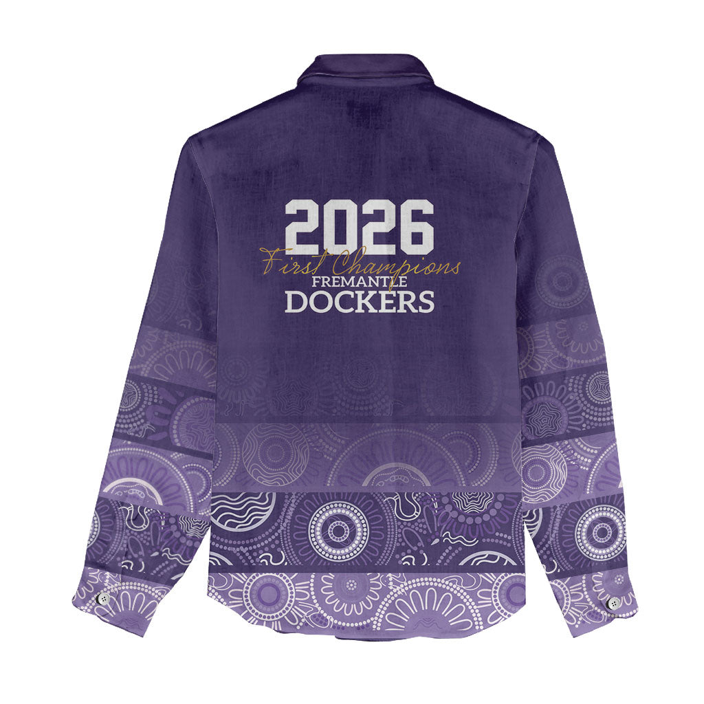 Fremantle Dockers Premiers 2026 Women Casual Shirt First Championship