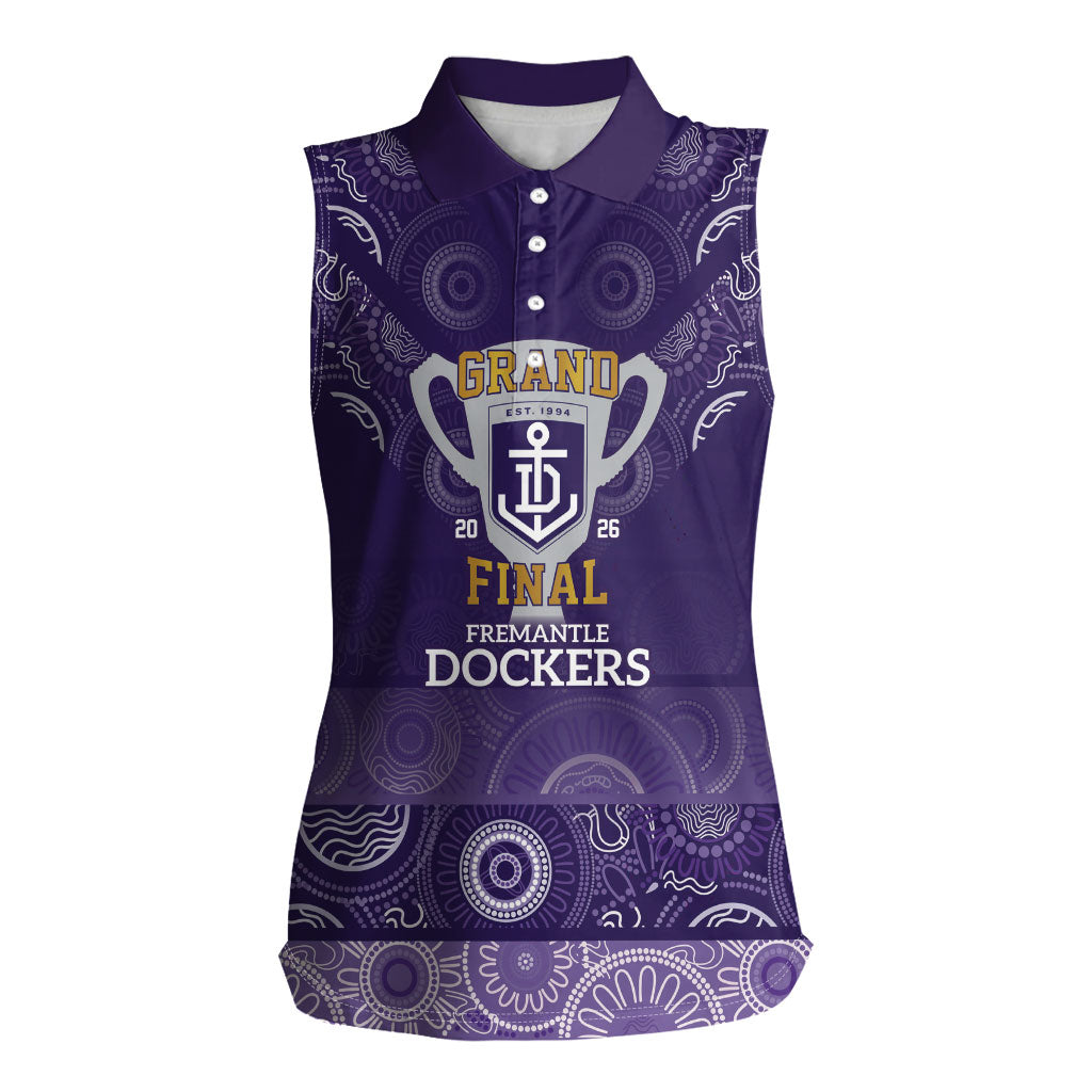 Fremantle Dockers Premiers 2026 Women Sleeveless Polo Shirt First Championship