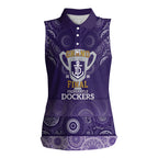 Fremantle Dockers Premiers 2026 Women Sleeveless Polo Shirt First Championship