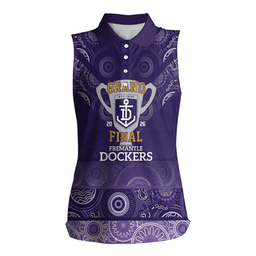 Fremantle Dockers Premiers 2026 Women Sleeveless Polo Shirt First Championship