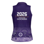 Fremantle Dockers Premiers 2026 Women Sleeveless Polo Shirt First Championship
