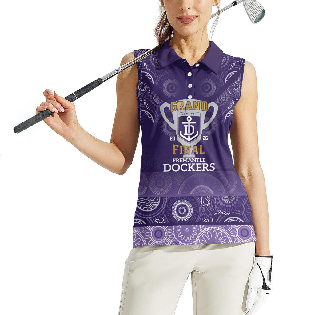 Fremantle Dockers Premiers 2026 Women Sleeveless Polo Shirt First Championship