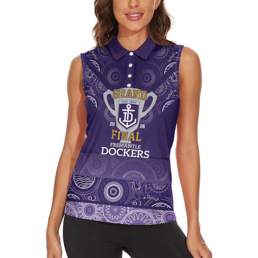 Fremantle Dockers Premiers 2026 Women Sleeveless Polo Shirt First Championship