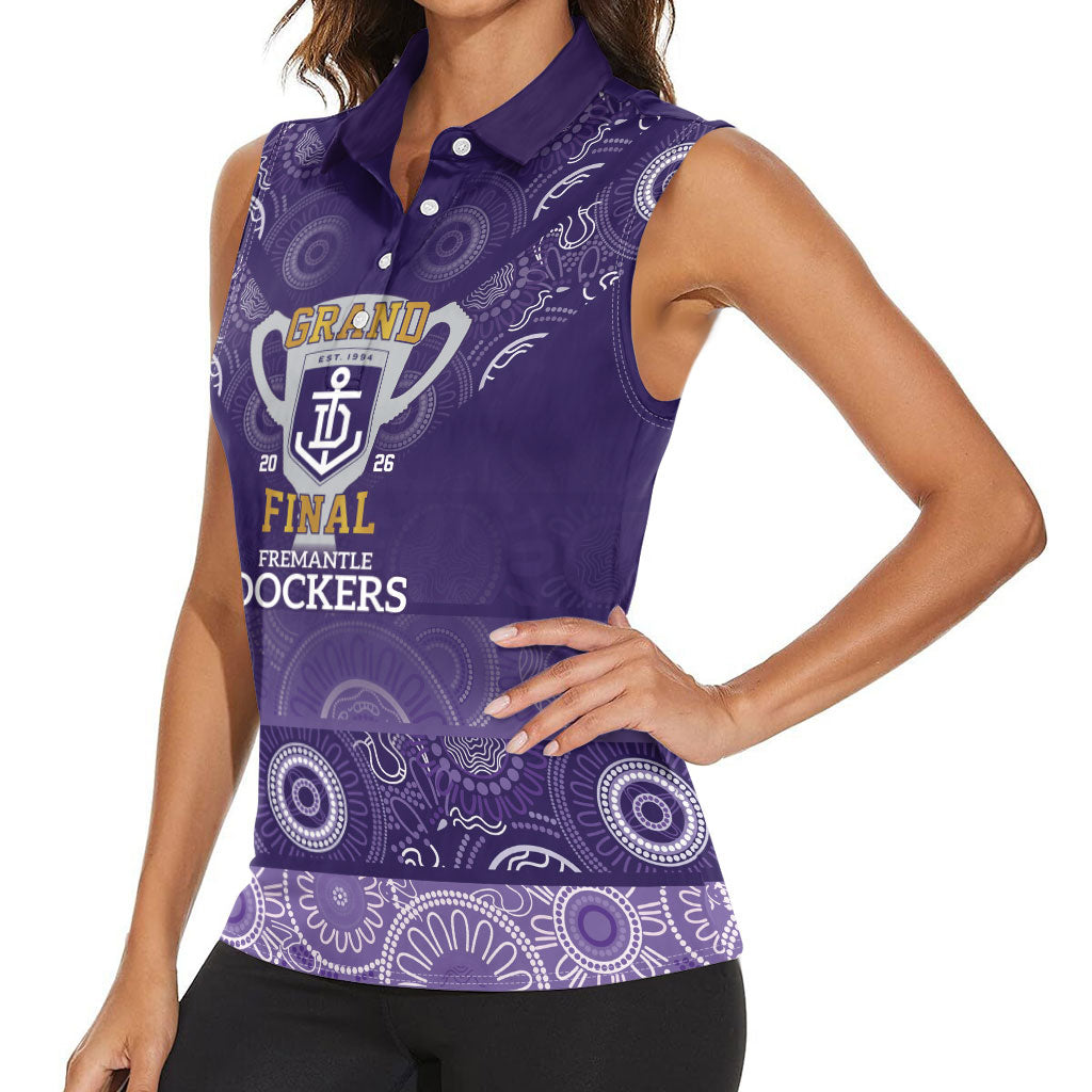Fremantle Dockers Premiers 2026 Women Sleeveless Polo Shirt First Championship