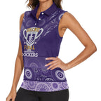 Fremantle Dockers Premiers 2026 Women Sleeveless Polo Shirt First Championship