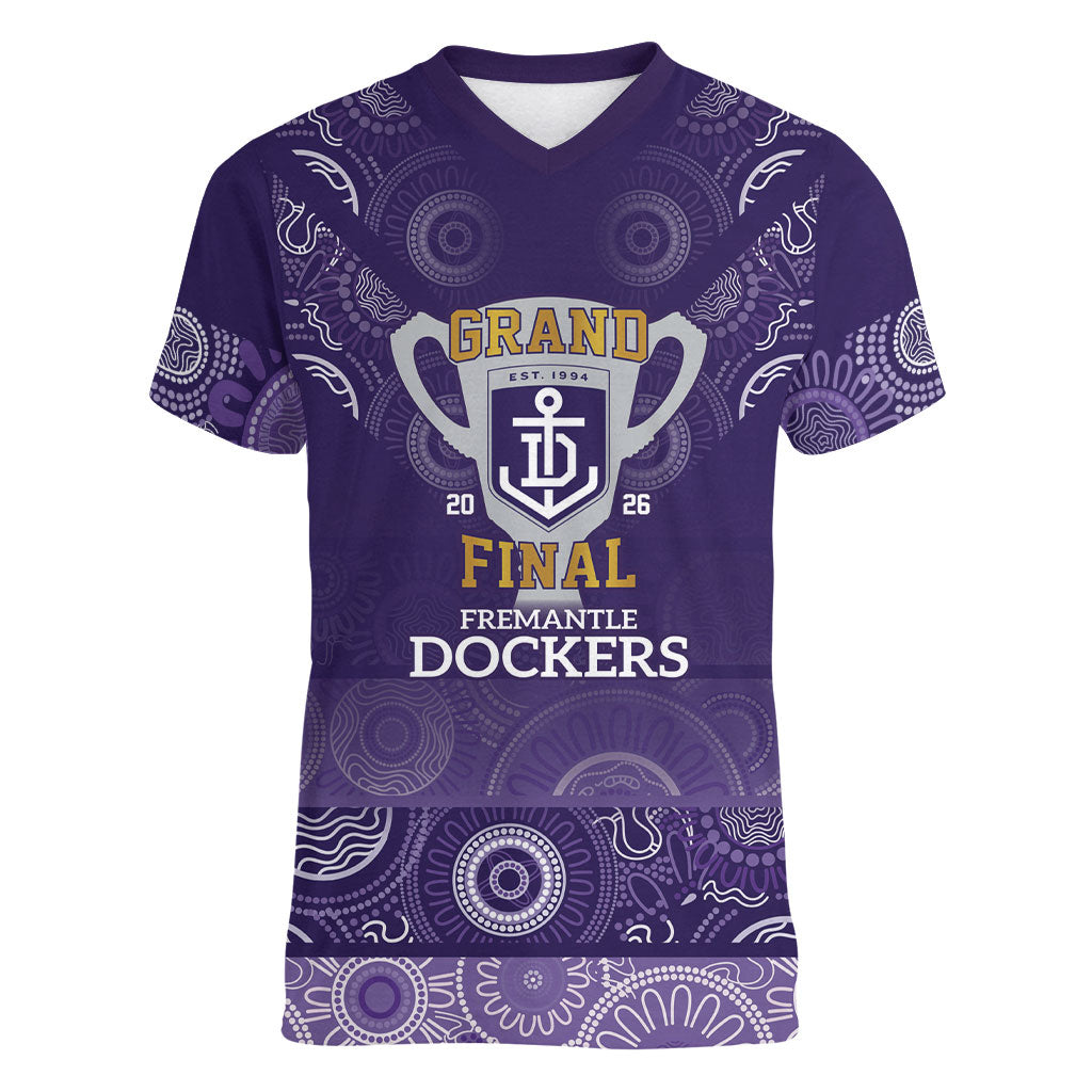 Fremantle Dockers Premiers 2026 Women V-Neck T-Shirt First Championship