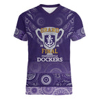 Fremantle Dockers Premiers 2026 Women V-Neck T-Shirt First Championship