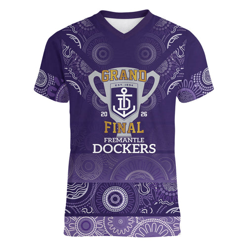 Fremantle Dockers Premiers 2026 Women V-Neck T-Shirt First Championship