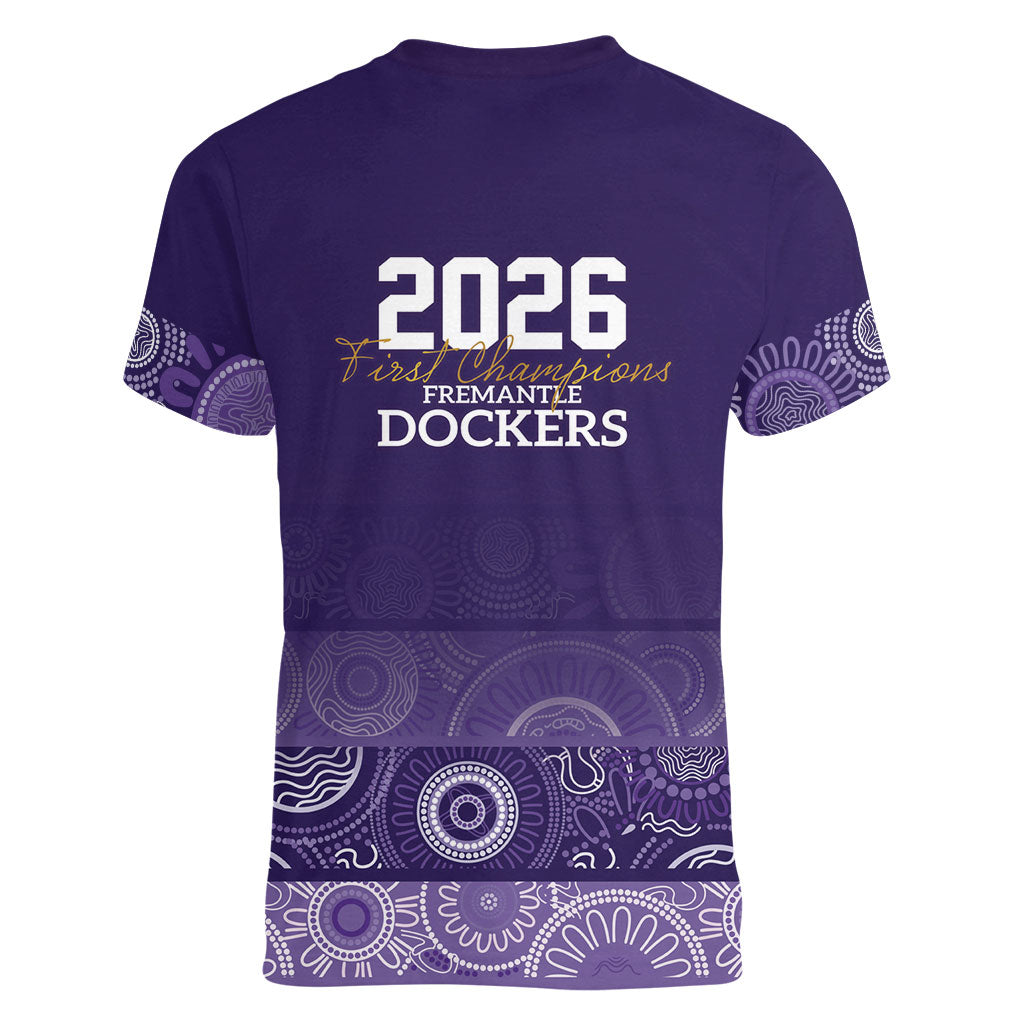 Fremantle Dockers Premiers 2026 Women V-Neck T-Shirt First Championship