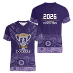 Fremantle Dockers Premiers 2026 Women V-Neck T-Shirt First Championship
