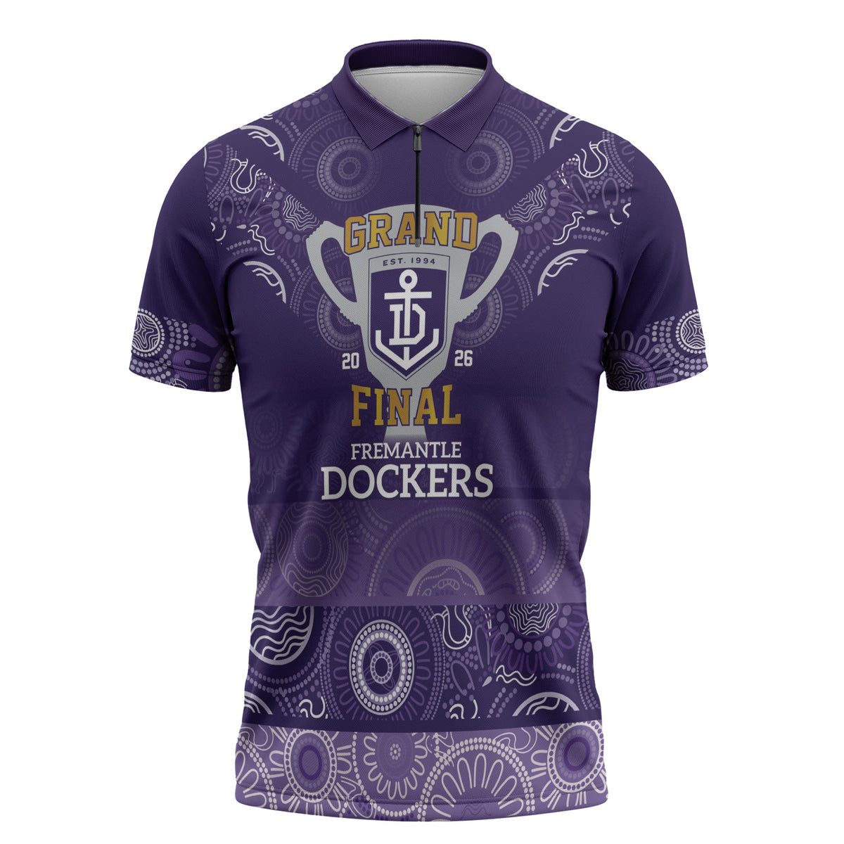Fremantle Dockers Premiers 2026 Zipper Polo Shirt First Championship