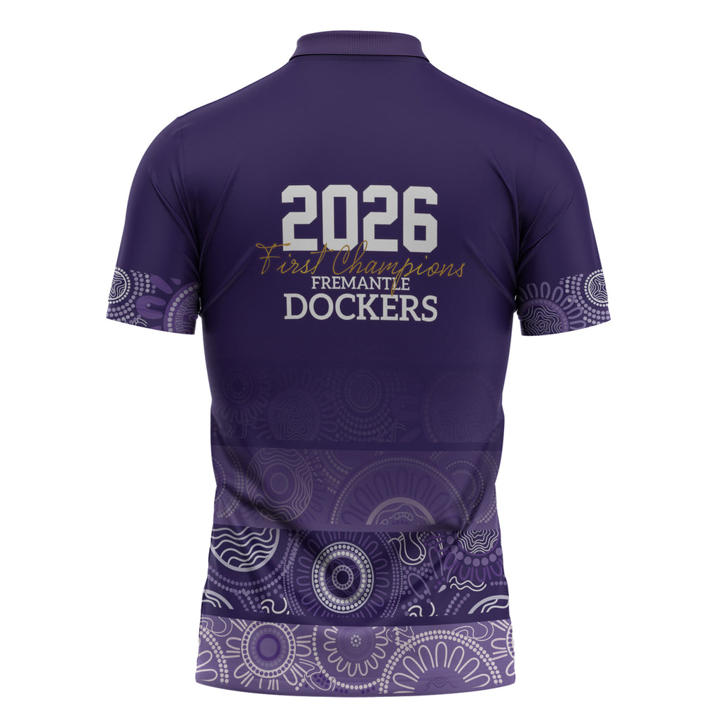 Fremantle Dockers Premiers 2026 Zipper Polo Shirt First Championship