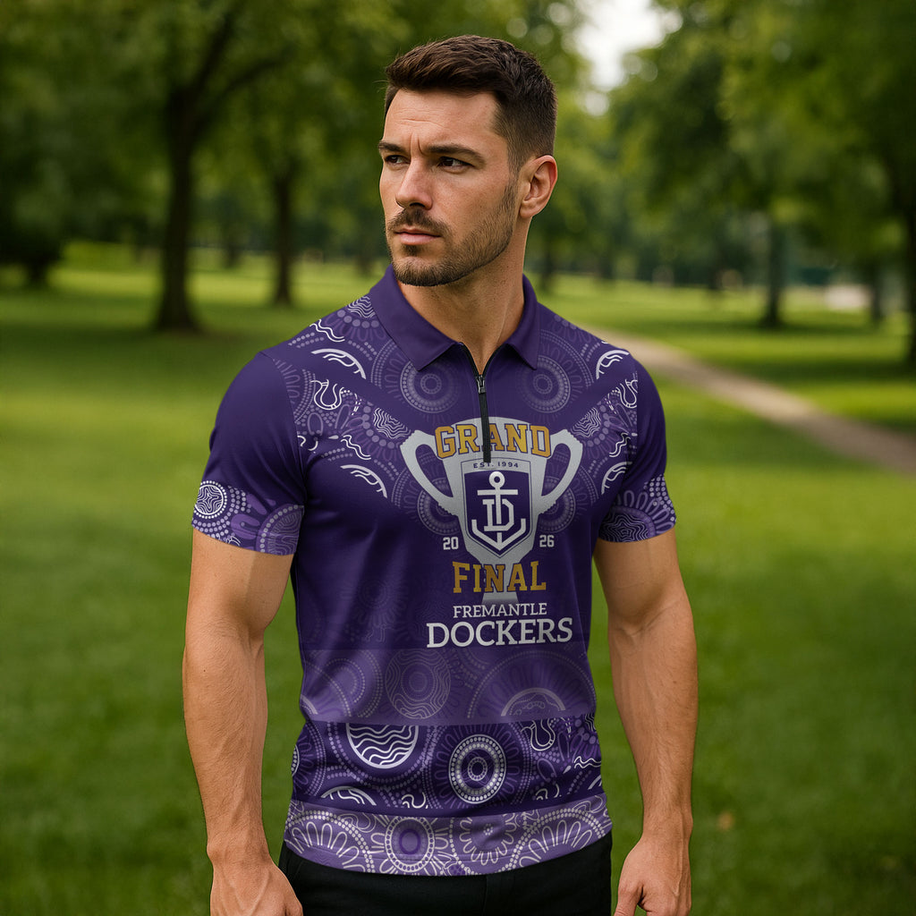 Fremantle Dockers Premiers 2026 Zipper Polo Shirt First Championship