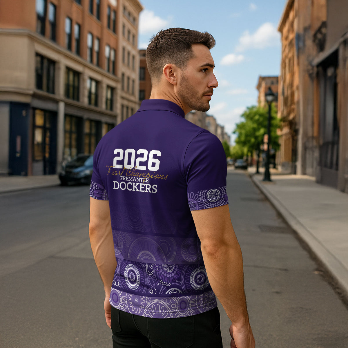 Fremantle Dockers Premiers 2026 Zipper Polo Shirt First Championship