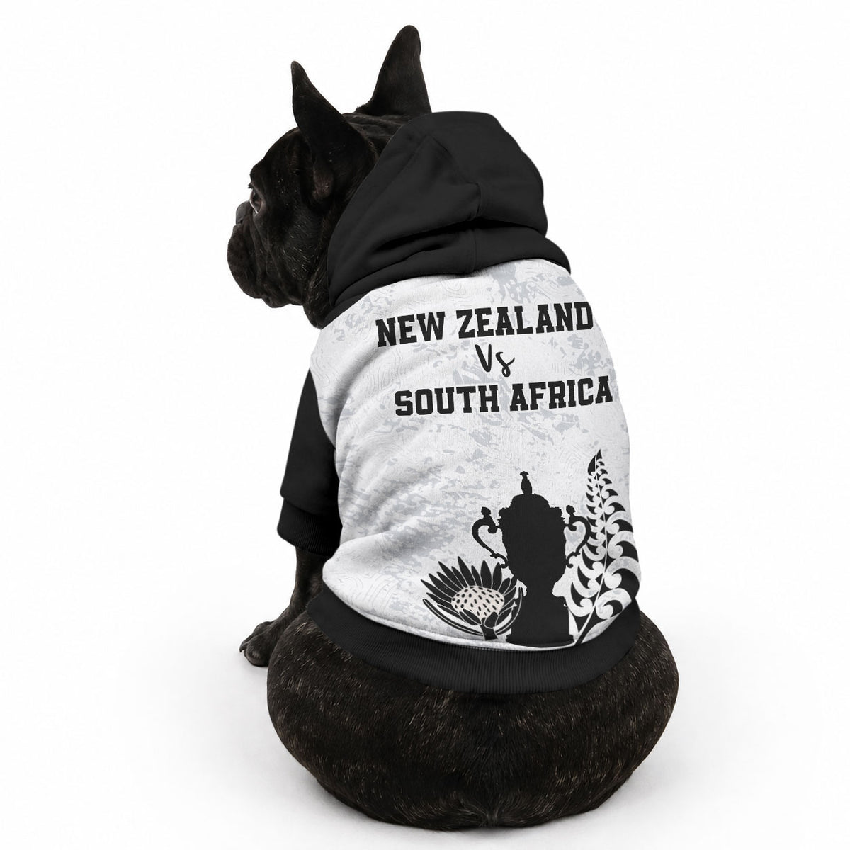 New Zealand South Africa Rugby Pet Hoodie History Commemorative World Cup Winners Unique