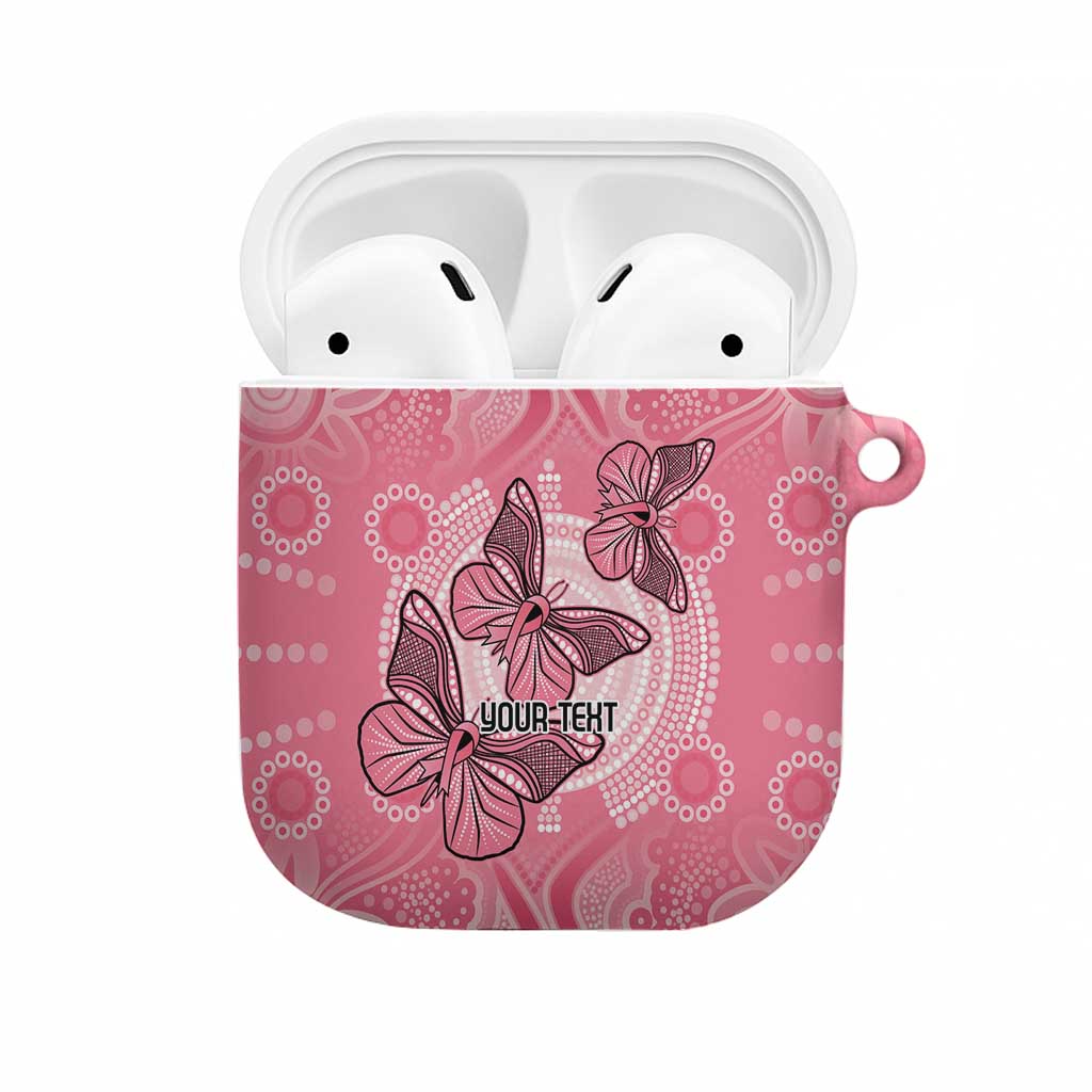 Personalized Pink Butterfly Spirit AirPods Case Australia’s Breast Cancer Awareness - Aussie Hoodie