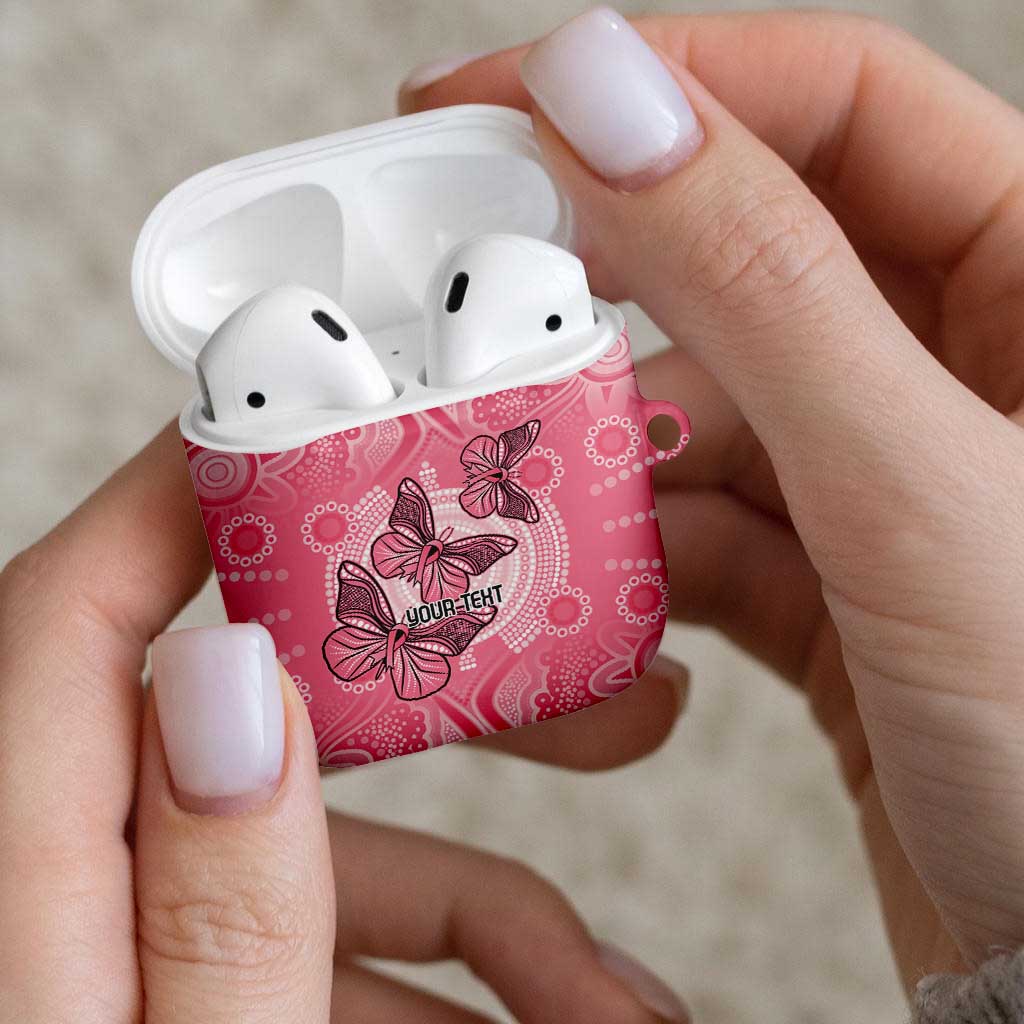 Personalized Pink Butterfly Spirit AirPods Case Australia’s Breast Cancer Awareness - Aussie Hoodie