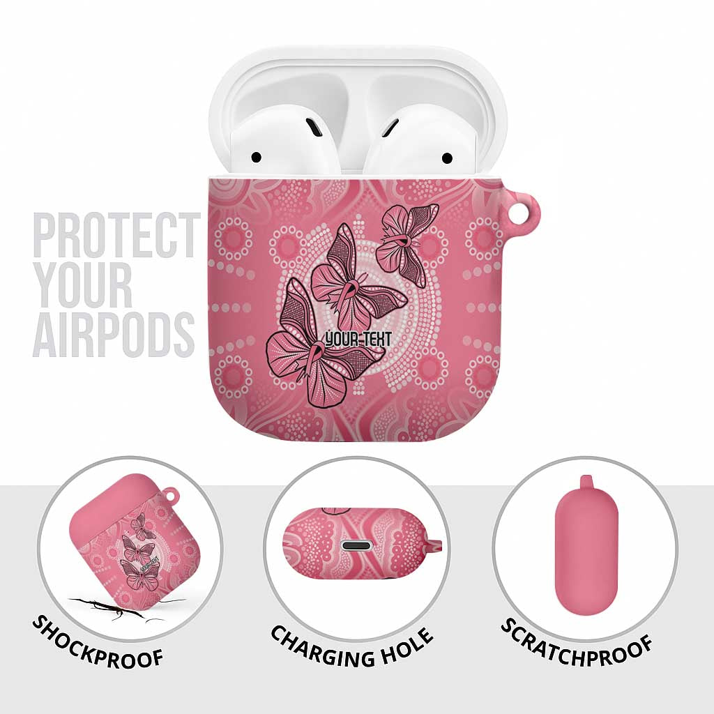 Personalized Pink Butterfly Spirit AirPods Case Australia’s Breast Cancer Awareness - Aussie Hoodie