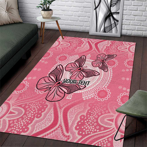 Personalized Pink Butterfly Spirit Area Rug Australia’s Breast Cancer Awareness - Aussie Hoodie