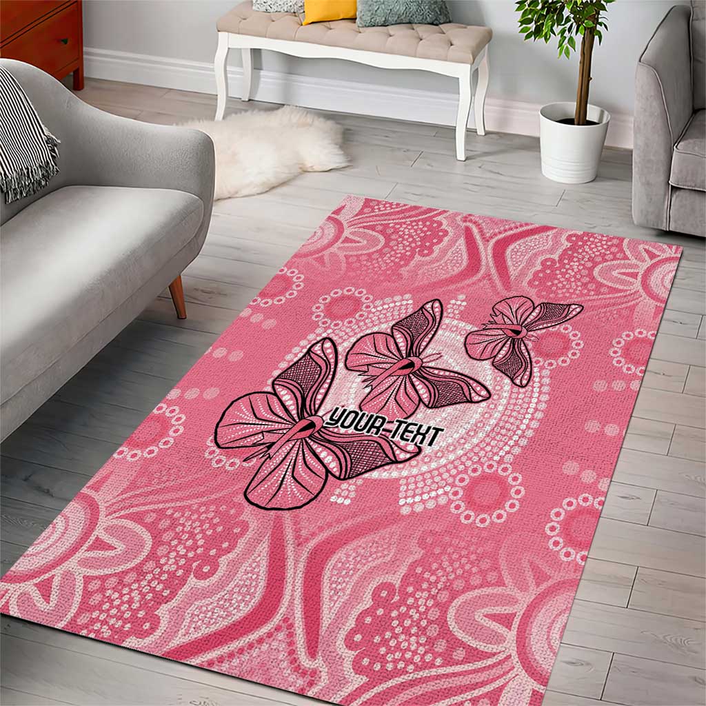 Personalized Pink Butterfly Spirit Area Rug Australia’s Breast Cancer Awareness - Aussie Hoodie