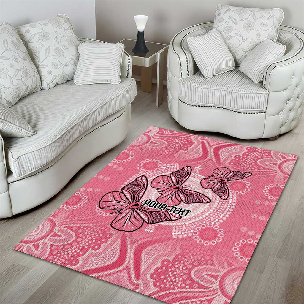 Personalized Pink Butterfly Spirit Area Rug Australia’s Breast Cancer Awareness - Aussie Hoodie