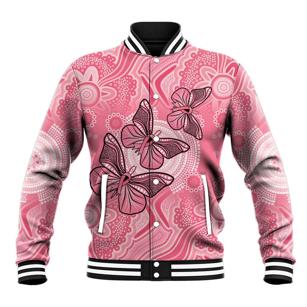 Personalized Pink Butterfly Spirit Baseball Jacket Australia’s Breast Cancer Awareness - Aussie Hoodie