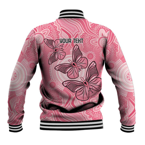 Personalized Pink Butterfly Spirit Baseball Jacket Australia’s Breast Cancer Awareness - Aussie Hoodie
