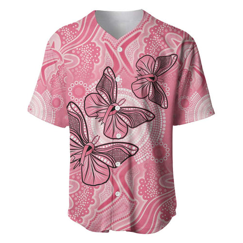 Personalized Pink Butterfly Spirit Baseball Jersey Australia’s Breast Cancer Awareness - Aussie Hoodie