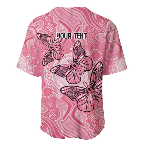 Personalized Pink Butterfly Spirit Baseball Jersey Australia’s Breast Cancer Awareness - Aussie Hoodie
