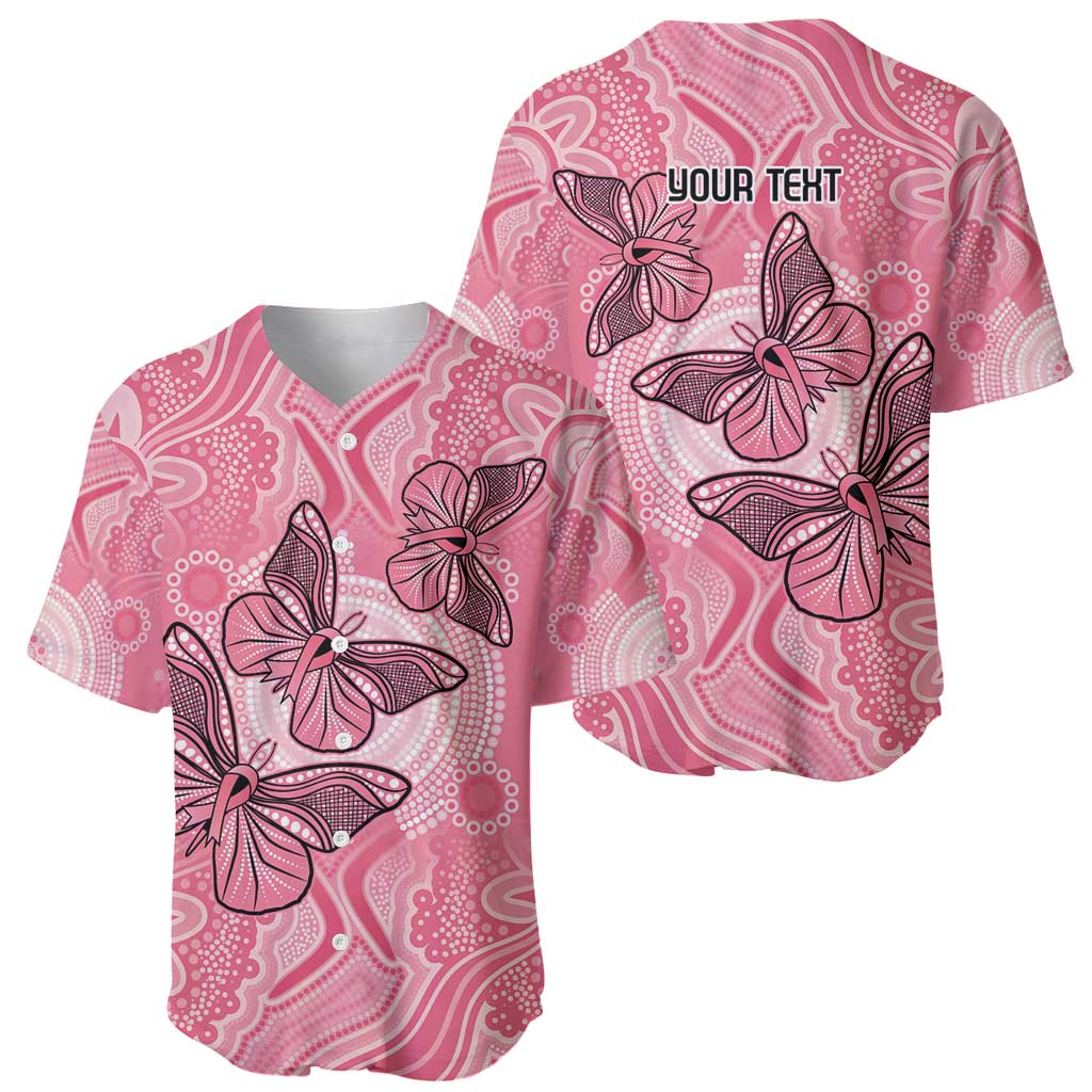 Personalized Pink Butterfly Spirit Baseball Jersey Australia’s Breast Cancer Awareness - Aussie Hoodie
