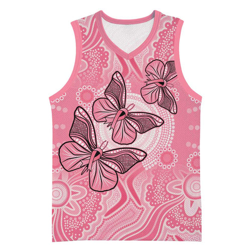 Personalized Pink Butterfly Spirit Basketball Jersey Australia’s Breast Cancer Awareness - Aussie Hoodie
