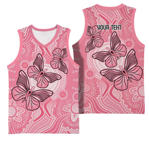 Personalized Pink Butterfly Spirit Basketball Jersey Australia’s Breast Cancer Awareness - Aussie Hoodie