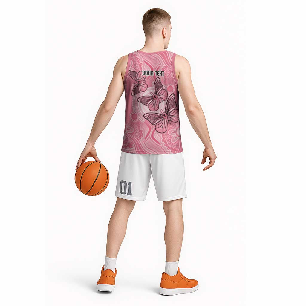 Personalized Pink Butterfly Spirit Basketball Jersey Australia’s Breast Cancer Awareness - Aussie Hoodie