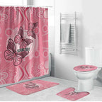 Personalized Pink Butterfly Spirit Bathroom Set Australia’s Breast Cancer Awareness - Aussie Hoodie