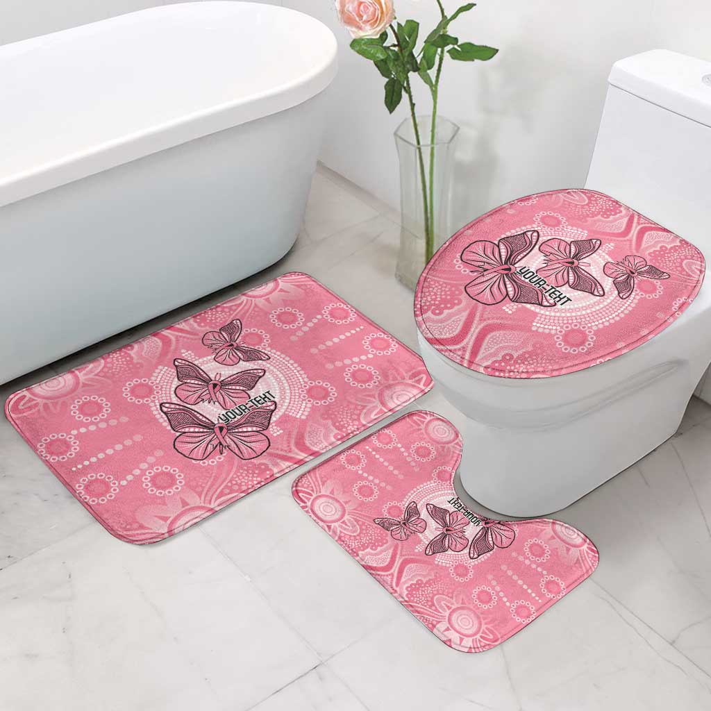 Personalized Pink Butterfly Spirit Bathroom Set Australia’s Breast Cancer Awareness - Aussie Hoodie