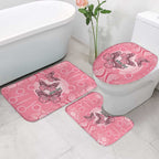 Personalized Pink Butterfly Spirit Bathroom Set Australia’s Breast Cancer Awareness - Aussie Hoodie