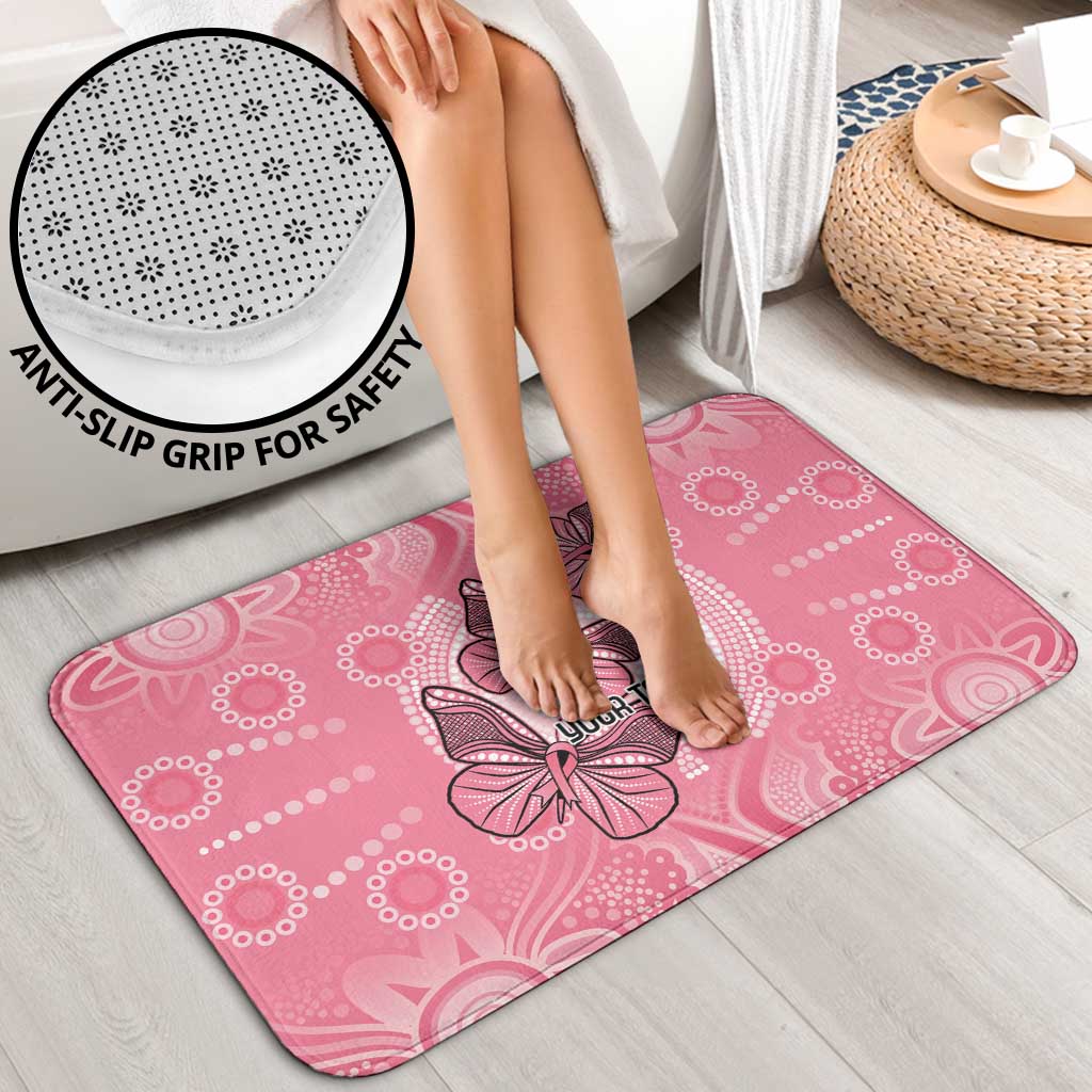 Personalized Pink Butterfly Spirit Bathroom Set Australia’s Breast Cancer Awareness - Aussie Hoodie