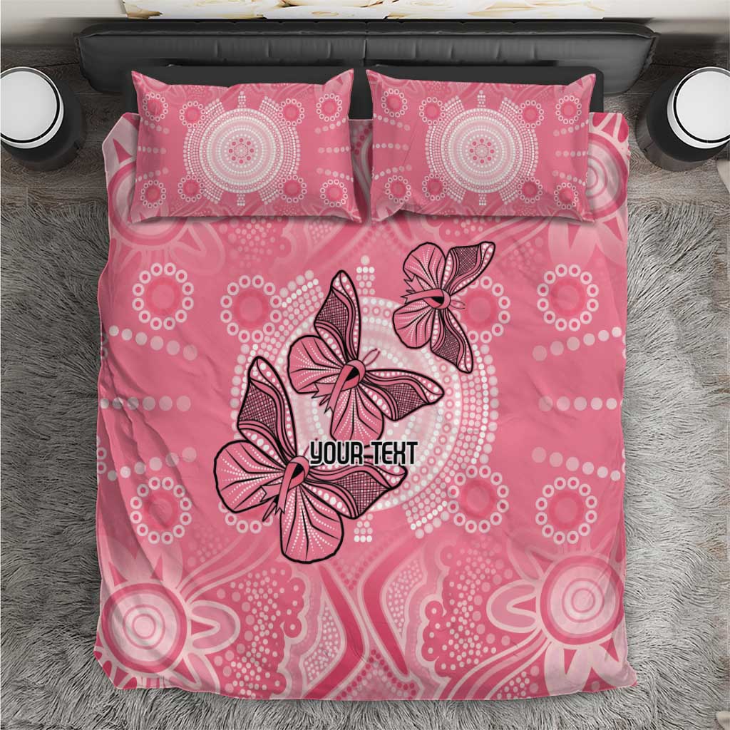 Personalized Pink Butterfly Spirit Bedding Set Australia’s Breast Cancer Awareness - Aussie Hoodie