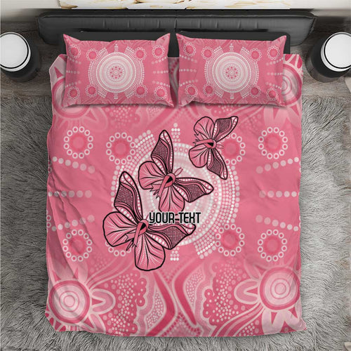 Personalized Pink Butterfly Spirit Bedding Set Australia’s Breast Cancer Awareness - Aussie Hoodie