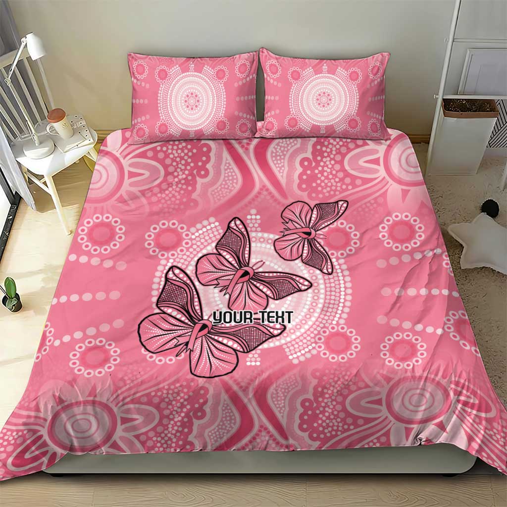 Personalized Pink Butterfly Spirit Bedding Set Australia’s Breast Cancer Awareness - Aussie Hoodie