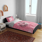 Personalized Pink Butterfly Spirit Bedding Set Australia’s Breast Cancer Awareness - Aussie Hoodie