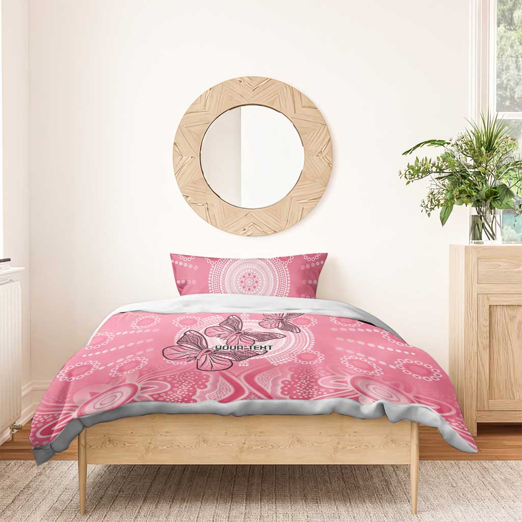 Personalized Pink Butterfly Spirit Bedding Set Australia’s Breast Cancer Awareness - Aussie Hoodie