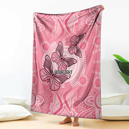 Personalized Pink Butterfly Spirit Blanket Australia’s Breast Cancer Awareness - Aussie Hoodie