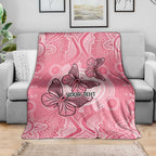 Personalized Pink Butterfly Spirit Blanket Australia’s Breast Cancer Awareness - Aussie Hoodie