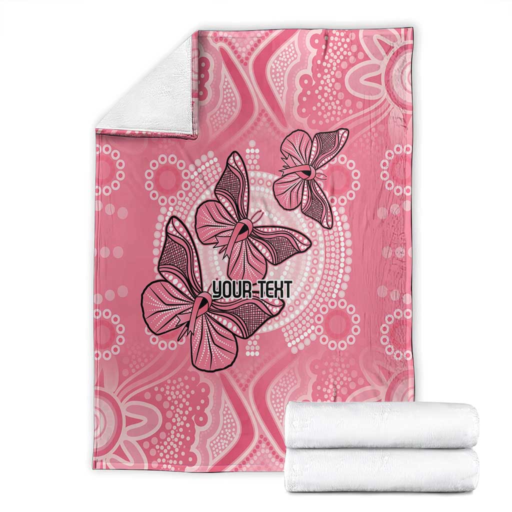 Personalized Pink Butterfly Spirit Blanket Australia’s Breast Cancer Awareness - Aussie Hoodie